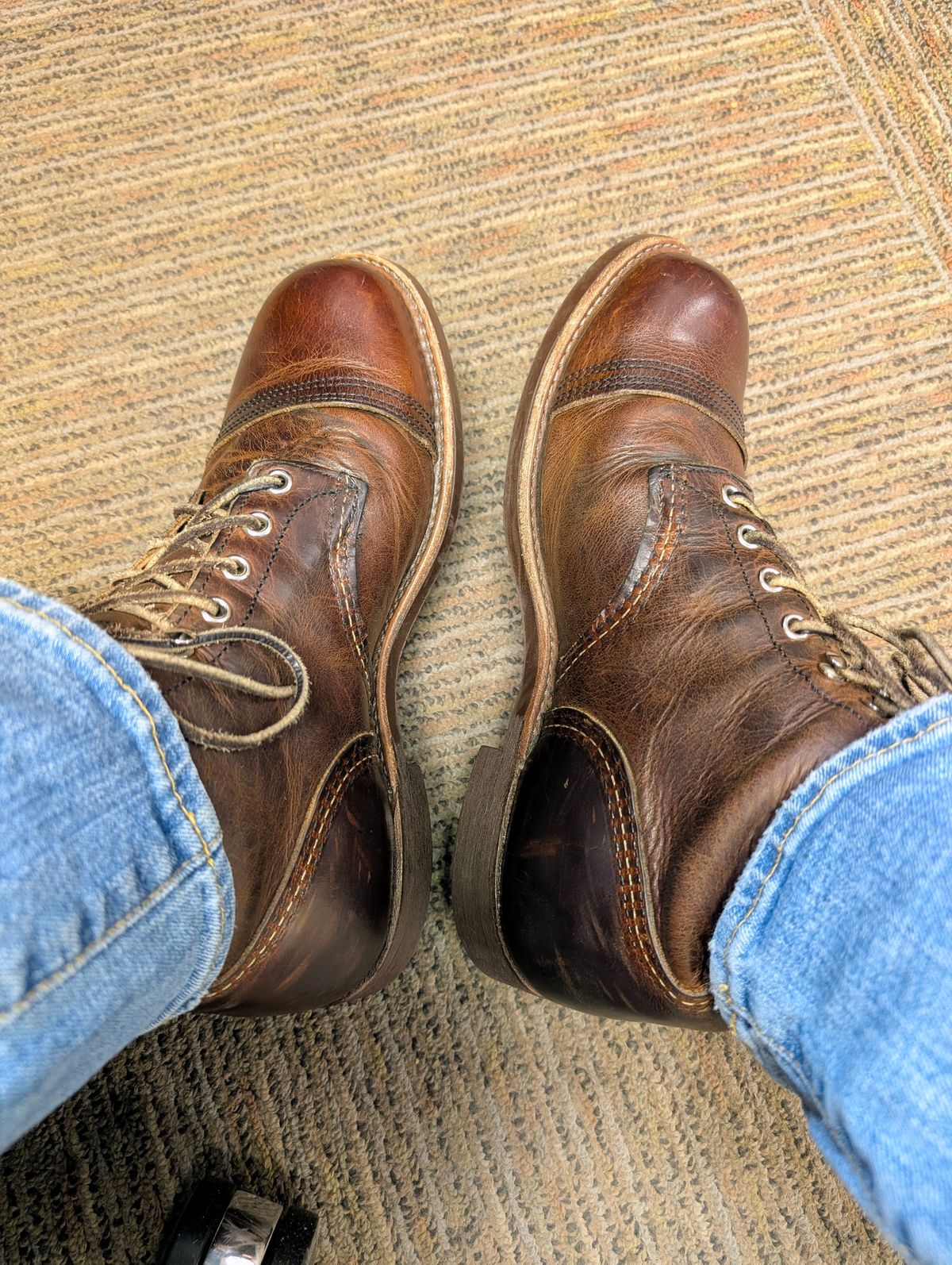Photo by lemonpeak on April 24, 2026 of the Red Wing Iron Ranger in S.B. Foot Copper Rough and Tough.
