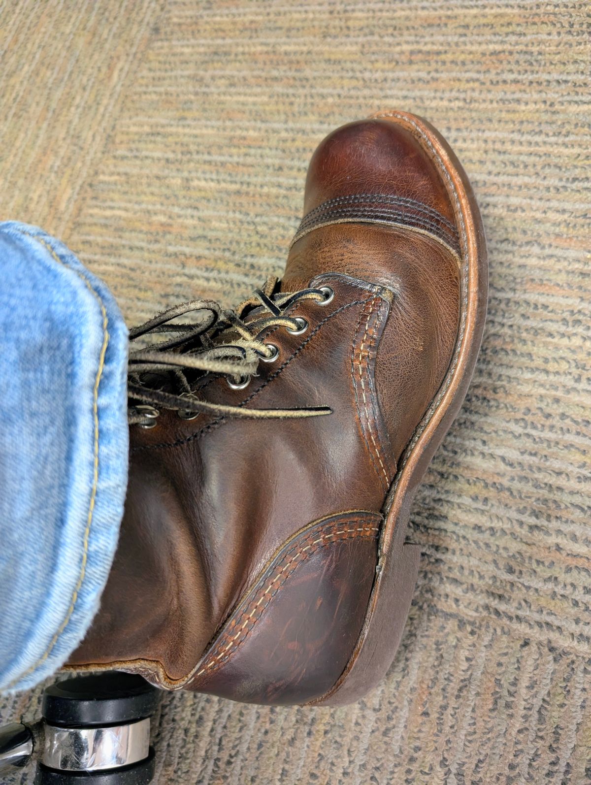 Photo by lemonpeak on April 24, 2026 of the Red Wing Iron Ranger in S.B. Foot Copper Rough and Tough.