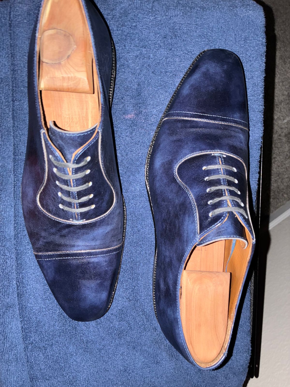 Photo by AmericanFlo on June 12, 2026 of the Blkbrd Shoemaker Adel in Zonta Navy Museum Calf.