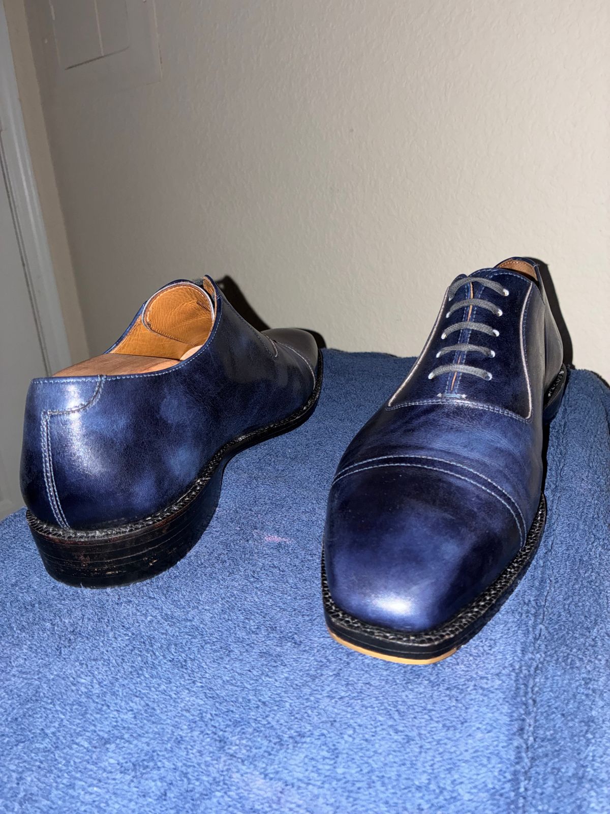 Photo by AmericanFlo on June 12, 2026 of the Blkbrd Shoemaker Adel in Zonta Navy Museum Calf.