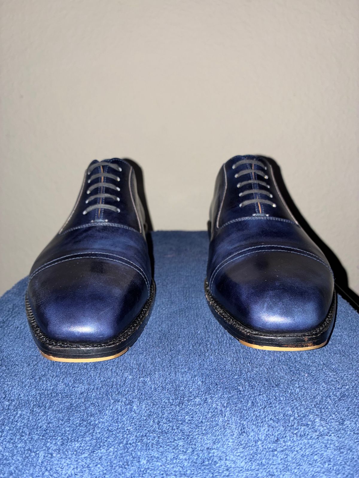Photo by AmericanFlo on June 12, 2026 of the Blkbrd Shoemaker Adel in Zonta Navy Museum Calf.
