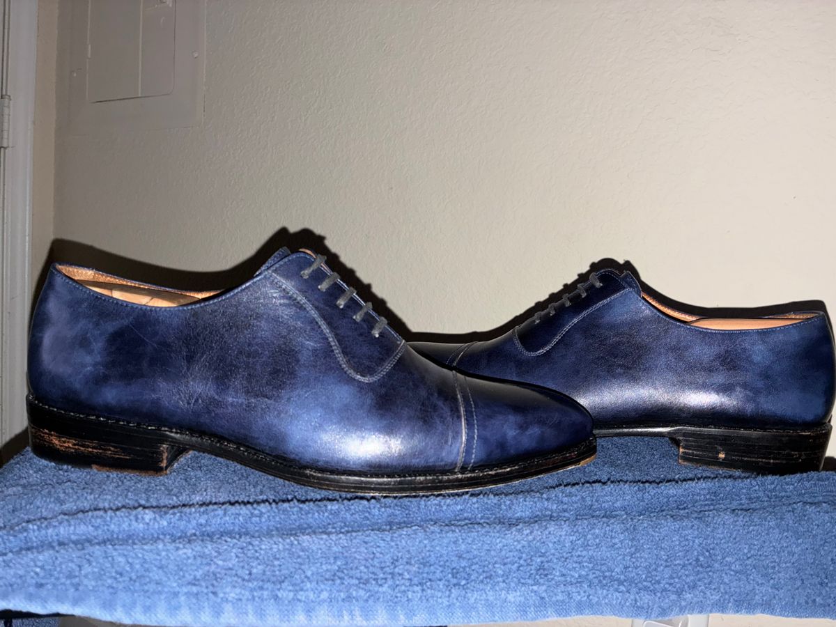 Photo by AmericanFlo on June 12, 2026 of the Blkbrd Shoemaker Adel in Zonta Navy Museum Calf.