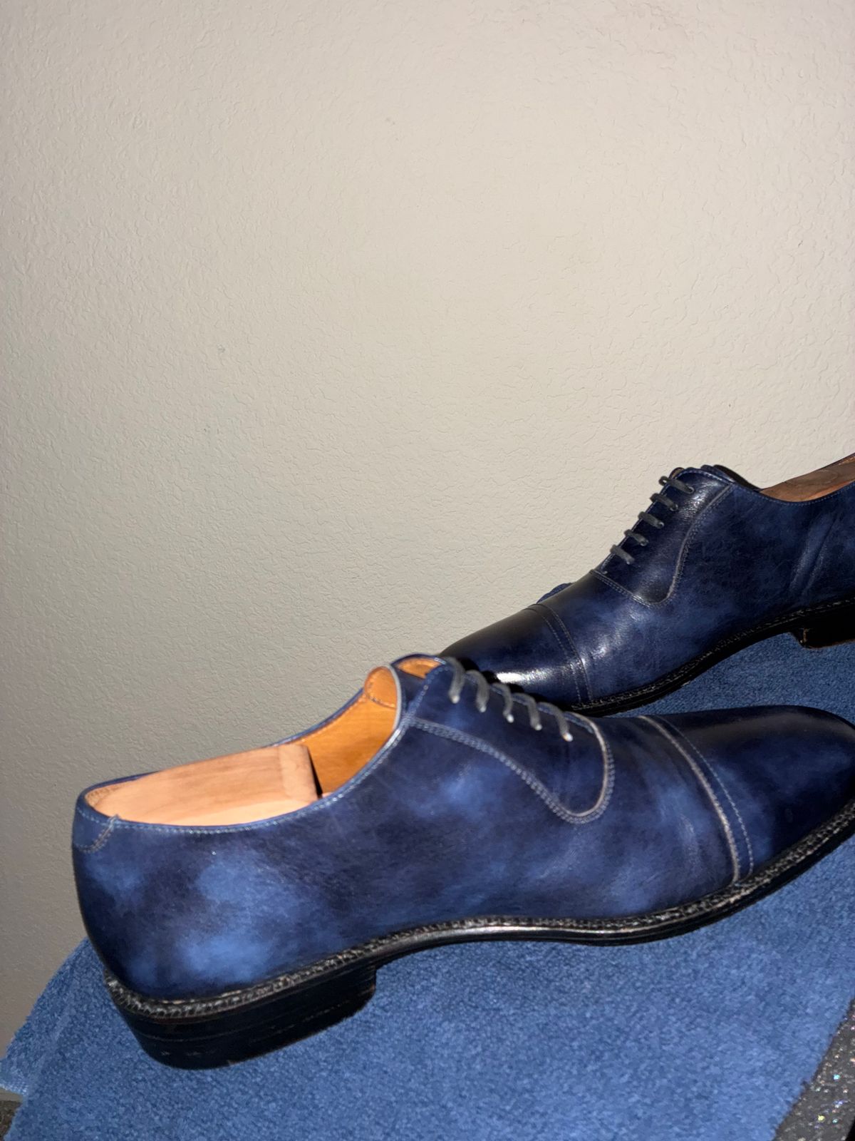 Photo by AmericanFlo on June 12, 2026 of the Blkbrd Shoemaker Adel in Zonta Navy Museum Calf.