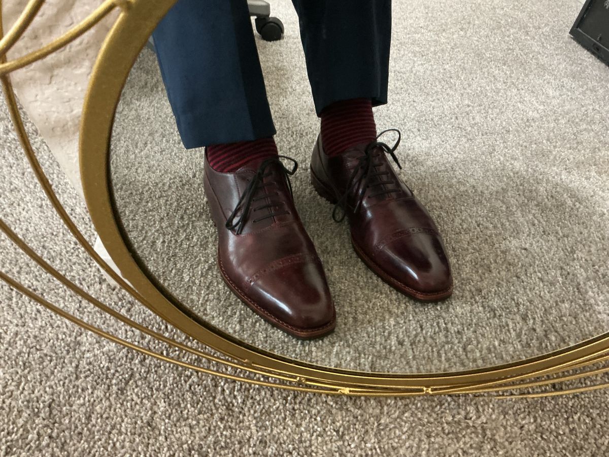 Photo by AmericanFlo on August 15, 2025 of the Blkbrd Shoemaker Richie in Zonta Burgundy Museum Calf.
