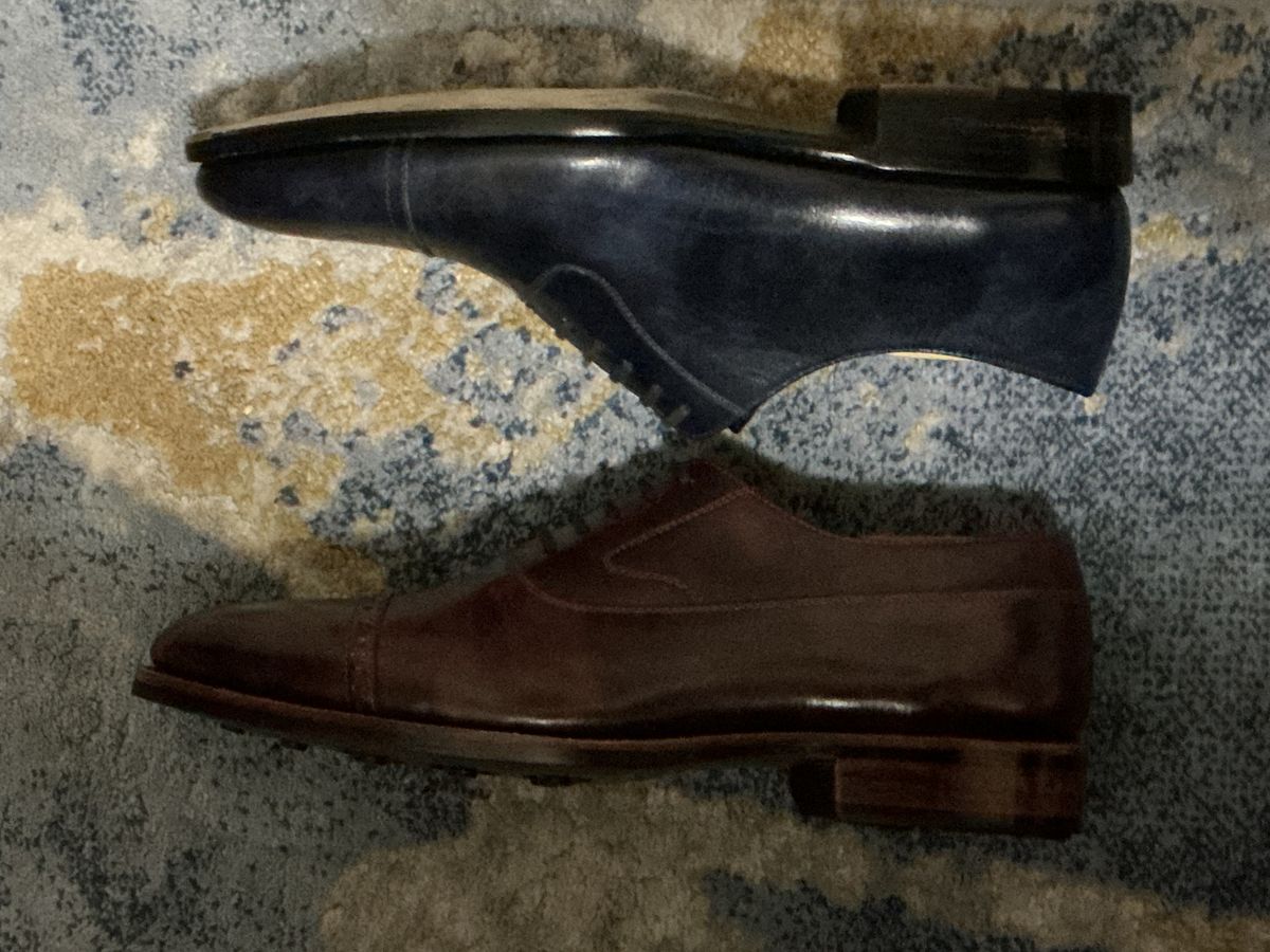 Photo by AmericanFlo on August 23, 2025 of the Blkbrd Shoemaker Richie in Zonta Burgundy Museum Calf.