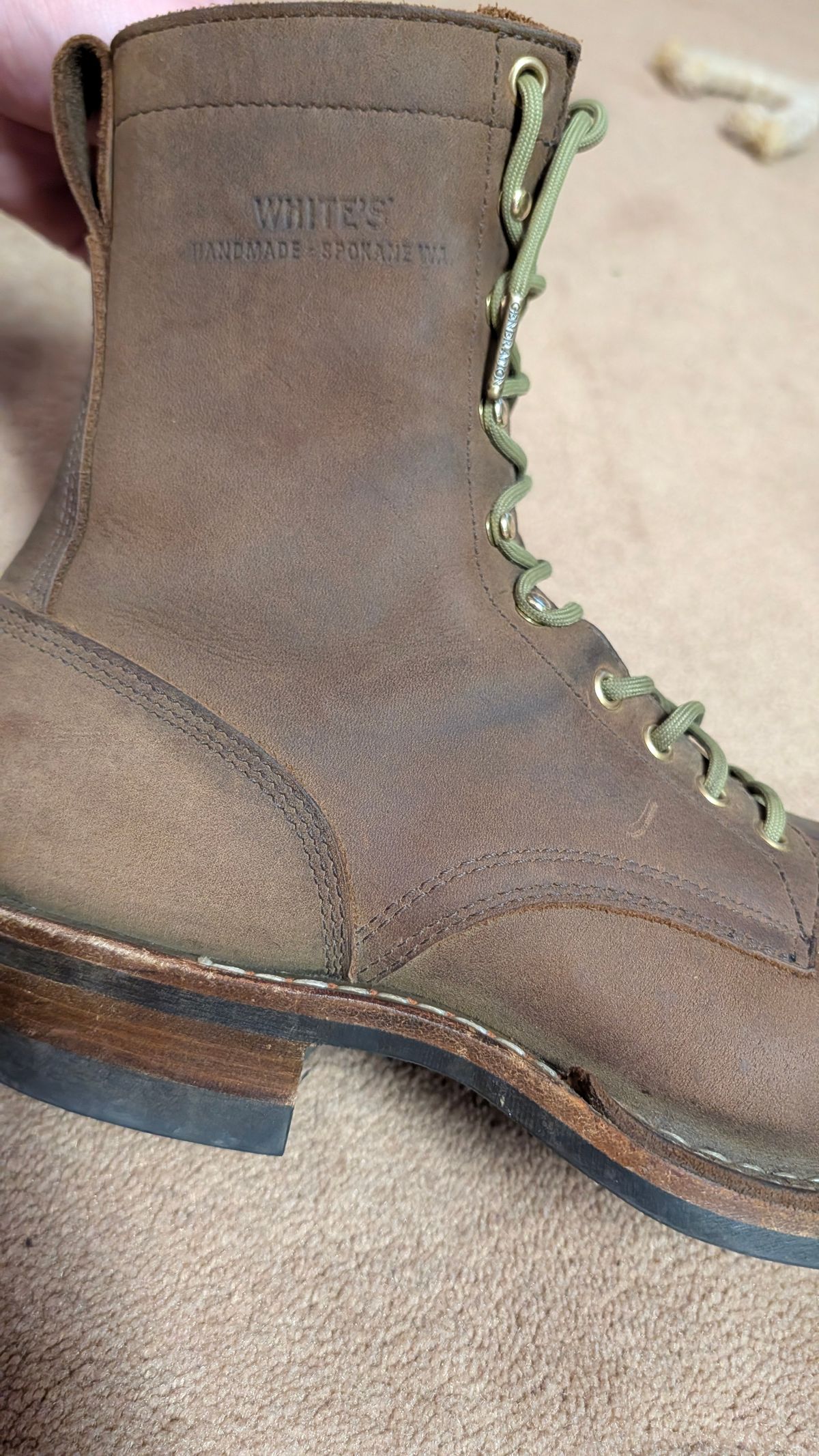 Photo by dohyde34 on April 17, 2026 of the White's Stockman in Seidel Distressed Smooth.