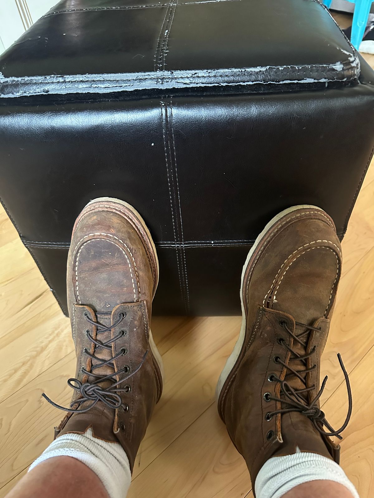 Photo by Clarsenoffroad on July 8, 2025 of the Red Wing Moc Tough 1907 in S.B. Foot Copper Rough and Tough.