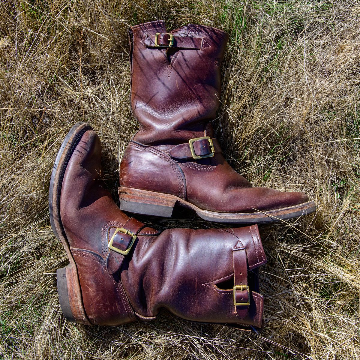 Photo by kungfubeach on October 11, 2025 of the Wesco Mister Lou in Horween Brown Chromexcel.