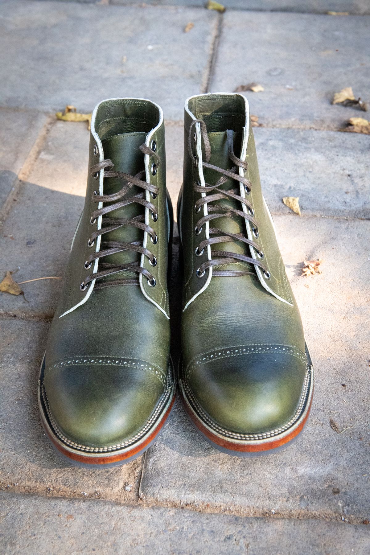 Photo by kungfubeach on October 1, 2025 of the Viberg Service Boot in Horween Olive Chromepak.