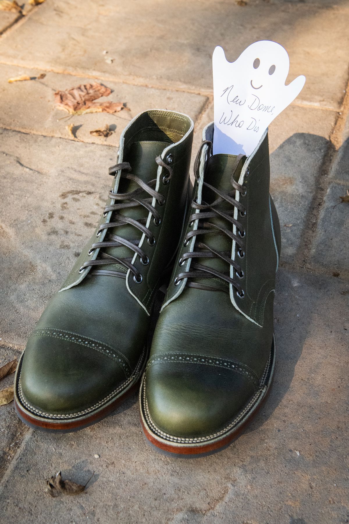 Photo by kungfubeach on October 1, 2025 of the Viberg Service Boot in Horween Olive Chromepak.