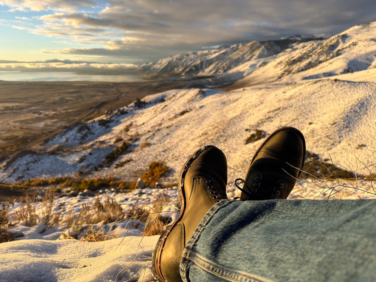 Photo by kungfubeach on October 16, 2025 of the Viberg Service Boot in Horween Olive Chromepak.