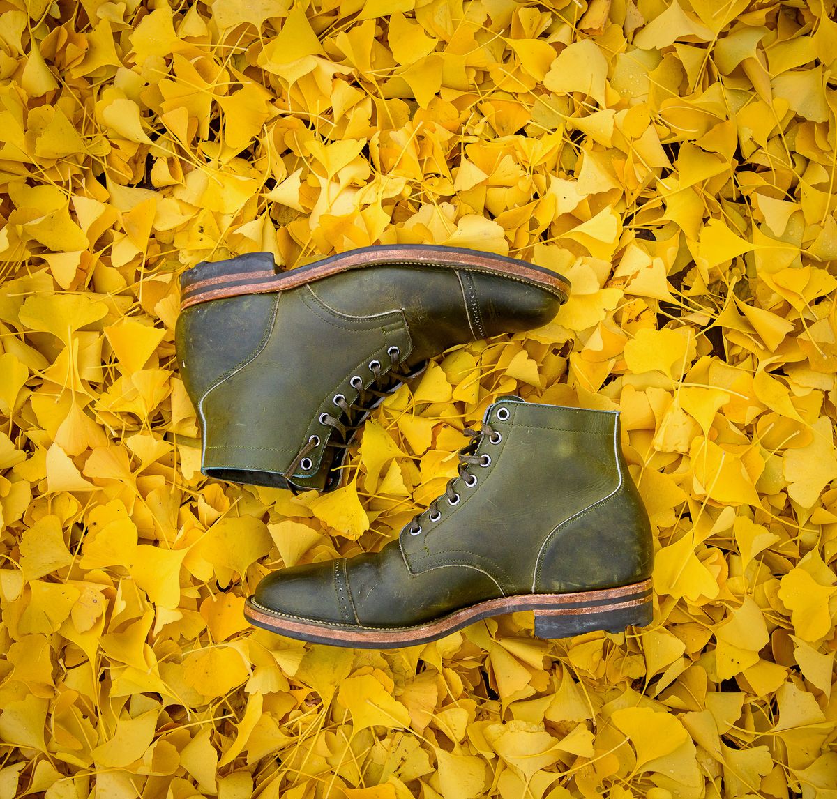 Photo by kungfubeach on December 20, 2025 of the Viberg Service Boot in Horween Olive Chromepak.