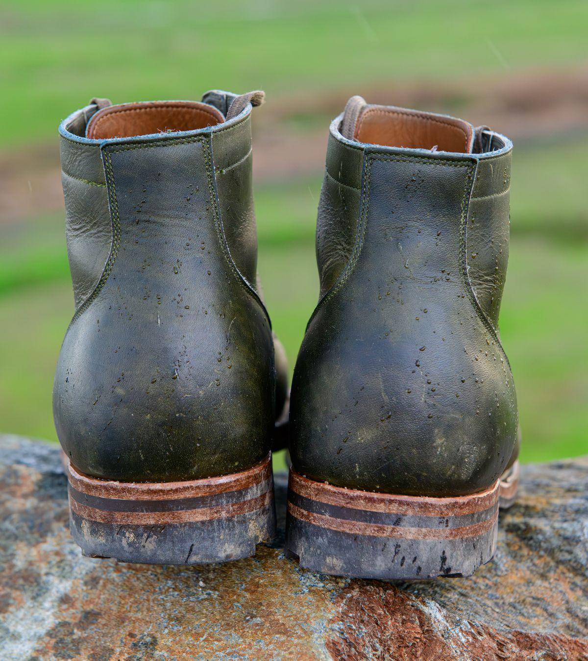 Photo by kungfubeach on January 5, 2026 of the Viberg Service Boot in Horween Olive Chromepak.
