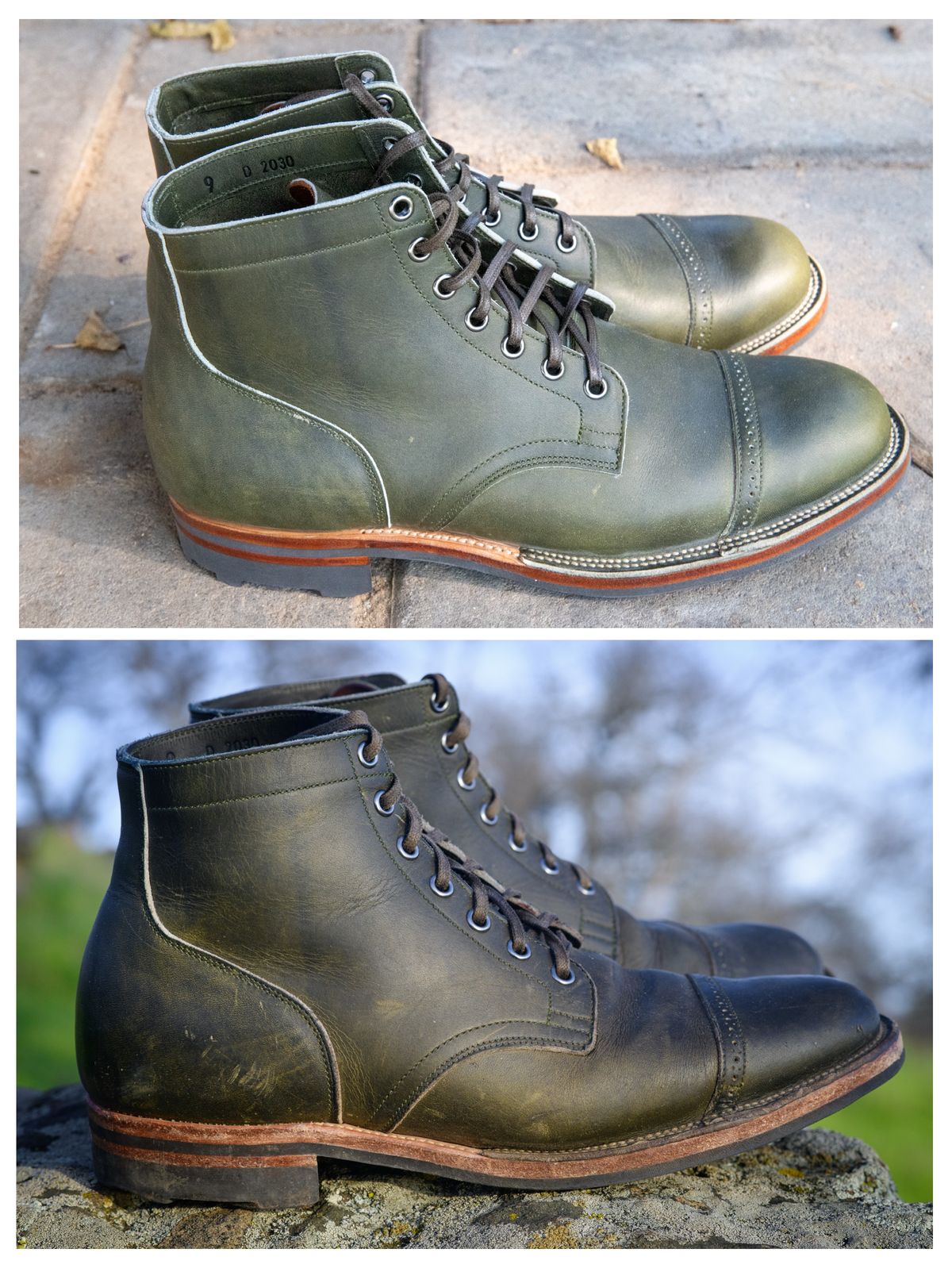Photo by kungfubeach on February 5, 2026 of the Viberg Service Boot in Horween Olive Chromepak.