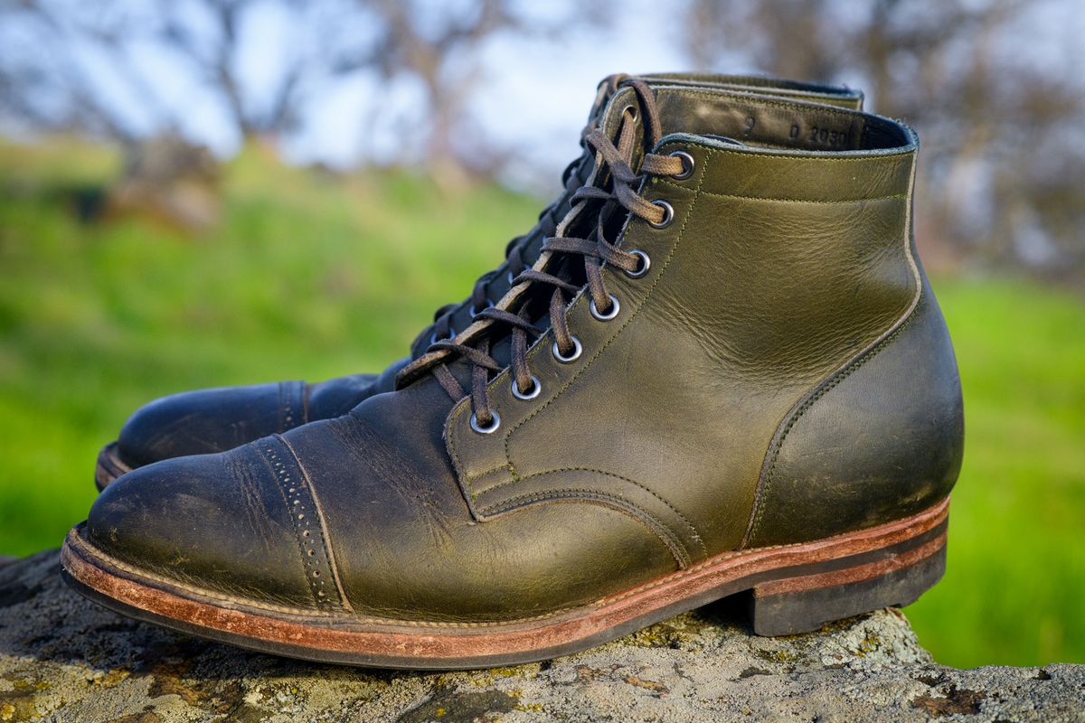 Photo by kungfubeach on February 5, 2026 of the Viberg Service Boot in Horween Olive Chromepak.