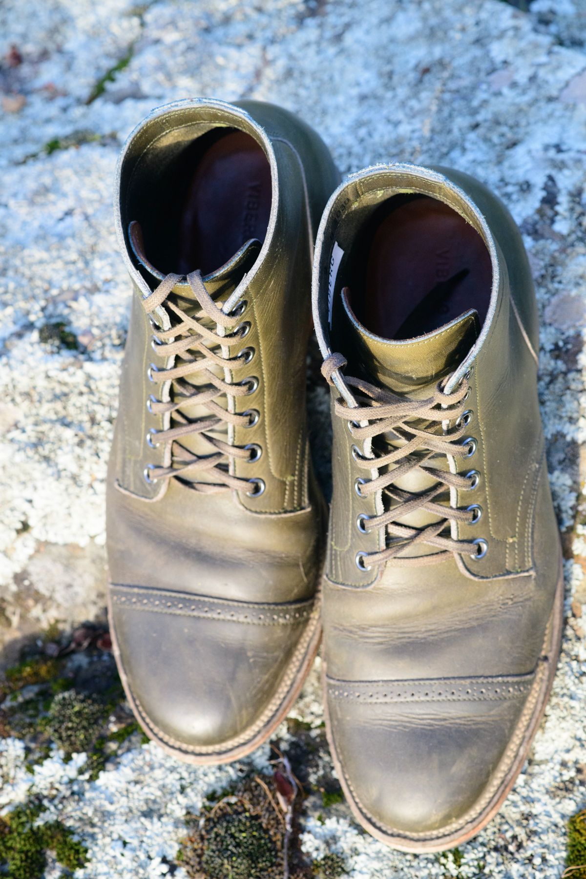 Photo by kungfubeach on February 5, 2026 of the Viberg Service Boot in Horween Olive Chromepak.