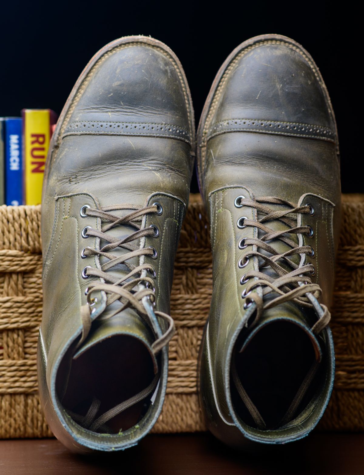 Photo by kungfubeach on March 5, 2026 of the Viberg Service Boot in Horween Olive Chromepak.