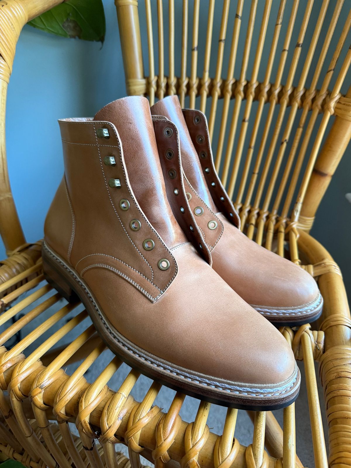 Photo by jaredbrewer on May 1, 2025 of the Junkard SC Plain Toe in Rocado Unglazed Natural Shell Cordovan.