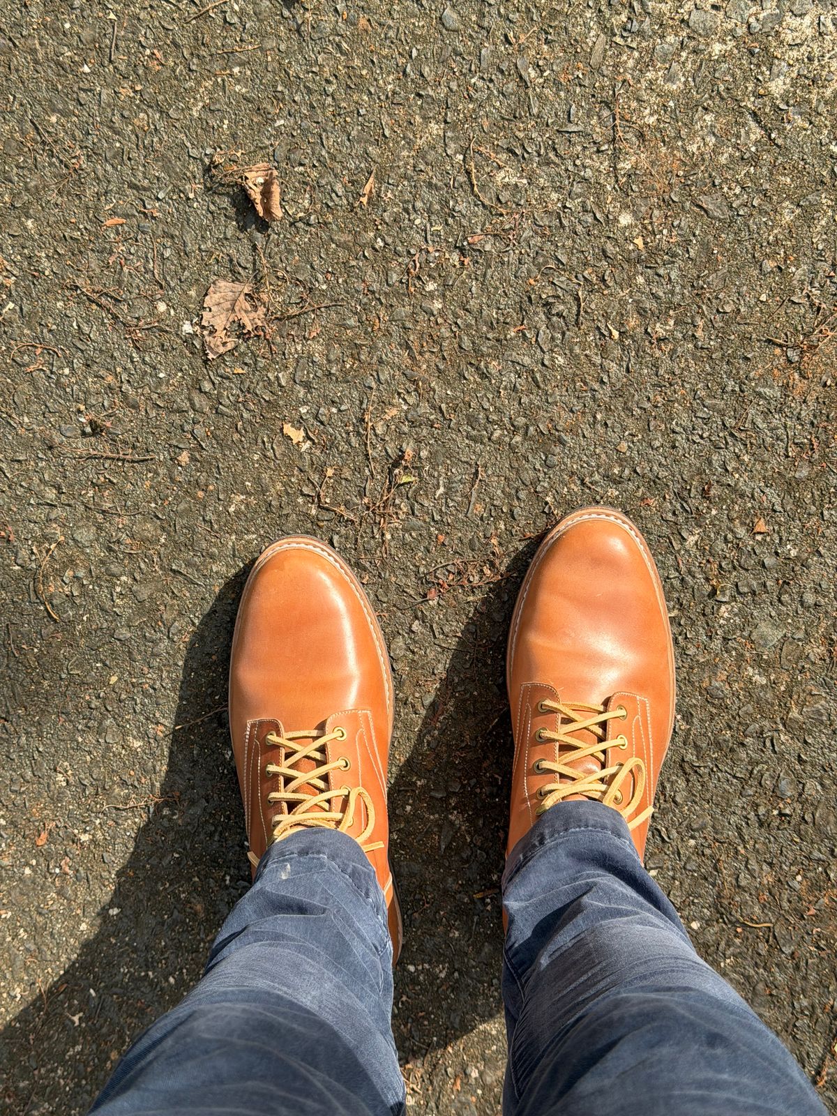 Photo by jaredbrewer on October 7, 2025 of the Junkard SC Plain Toe in Rocado Unglazed Natural Shell Cordovan.