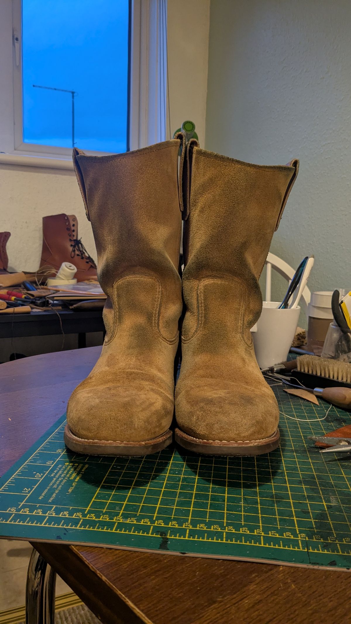 Photo by swoob on November 1, 2025 of the Red Wing Pecos in S.B. Foot Hawthorne Muleskinner.