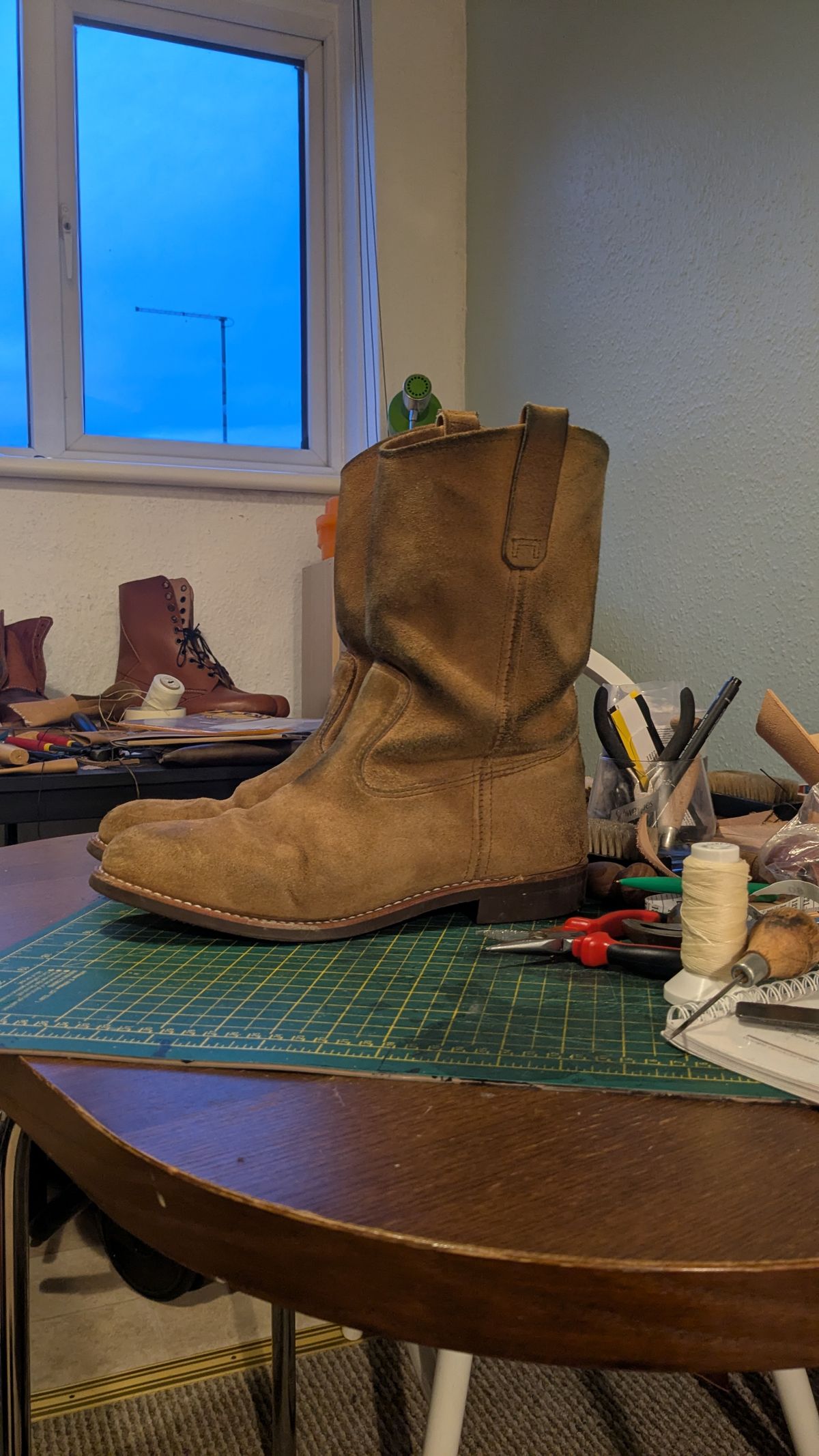 Photo by swoob on November 1, 2025 of the Red Wing Pecos in S.B. Foot Hawthorne Muleskinner.