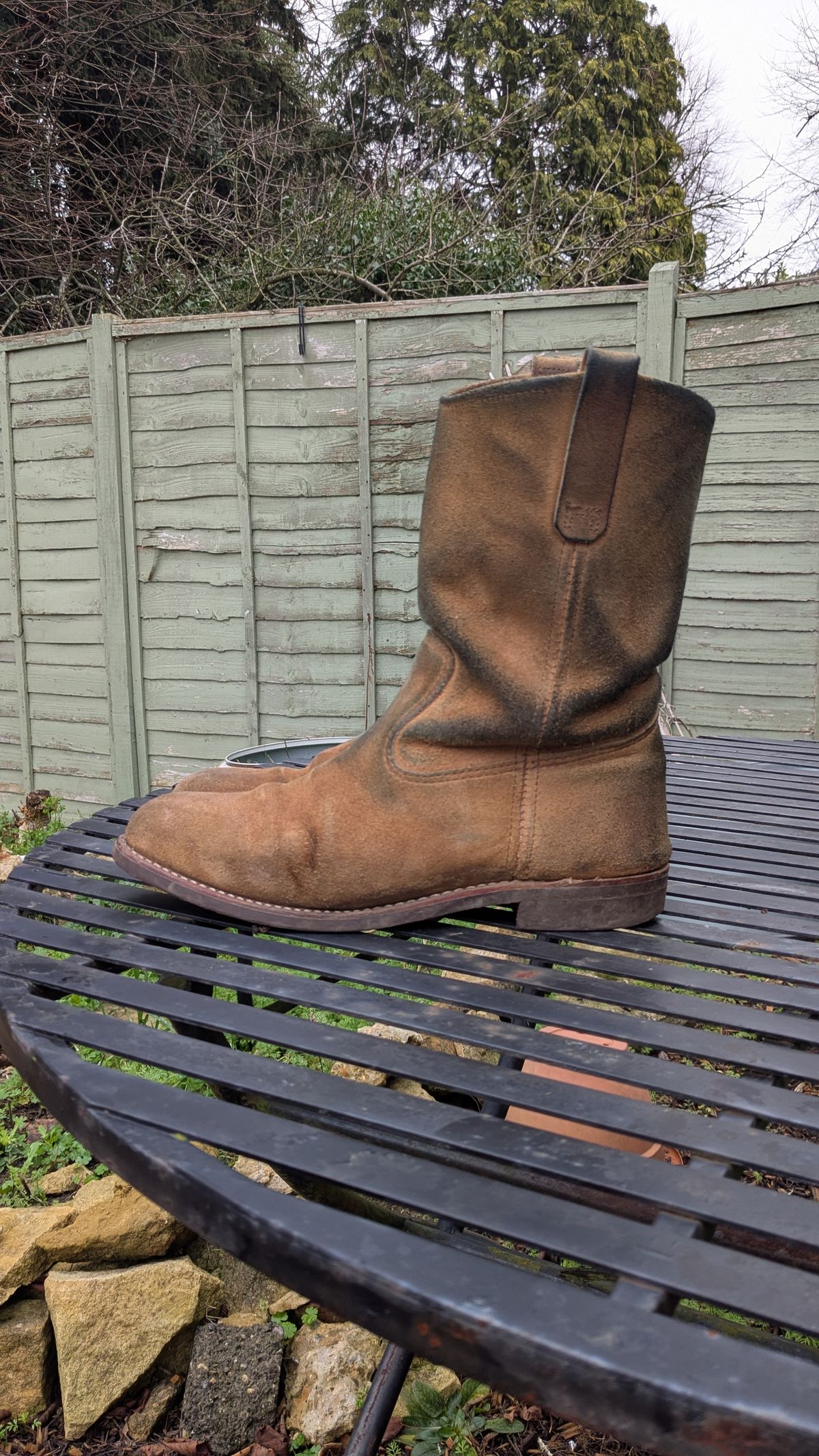 Photo by swoob on February 1, 2026 of the Red Wing Pecos in S.B. Foot Hawthorne Muleskinner.