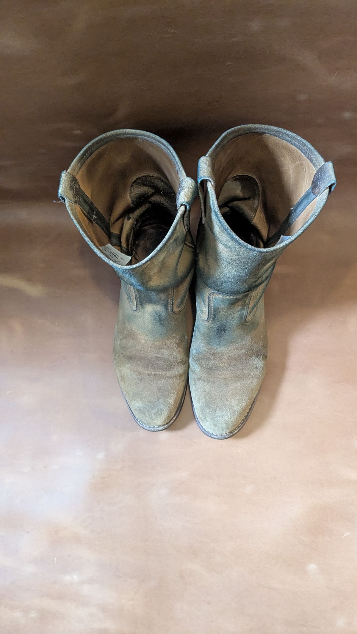 Photo by swoob on April 3, 2026 of the Red Wing Pecos in S.B. Foot Hawthorne Muleskinner.