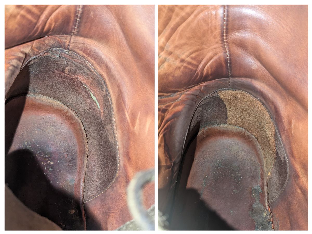 Photo by swoob on March 1, 2025 of the Bright Shoemakers Combat Boot in Olive Oil Veg Tan.