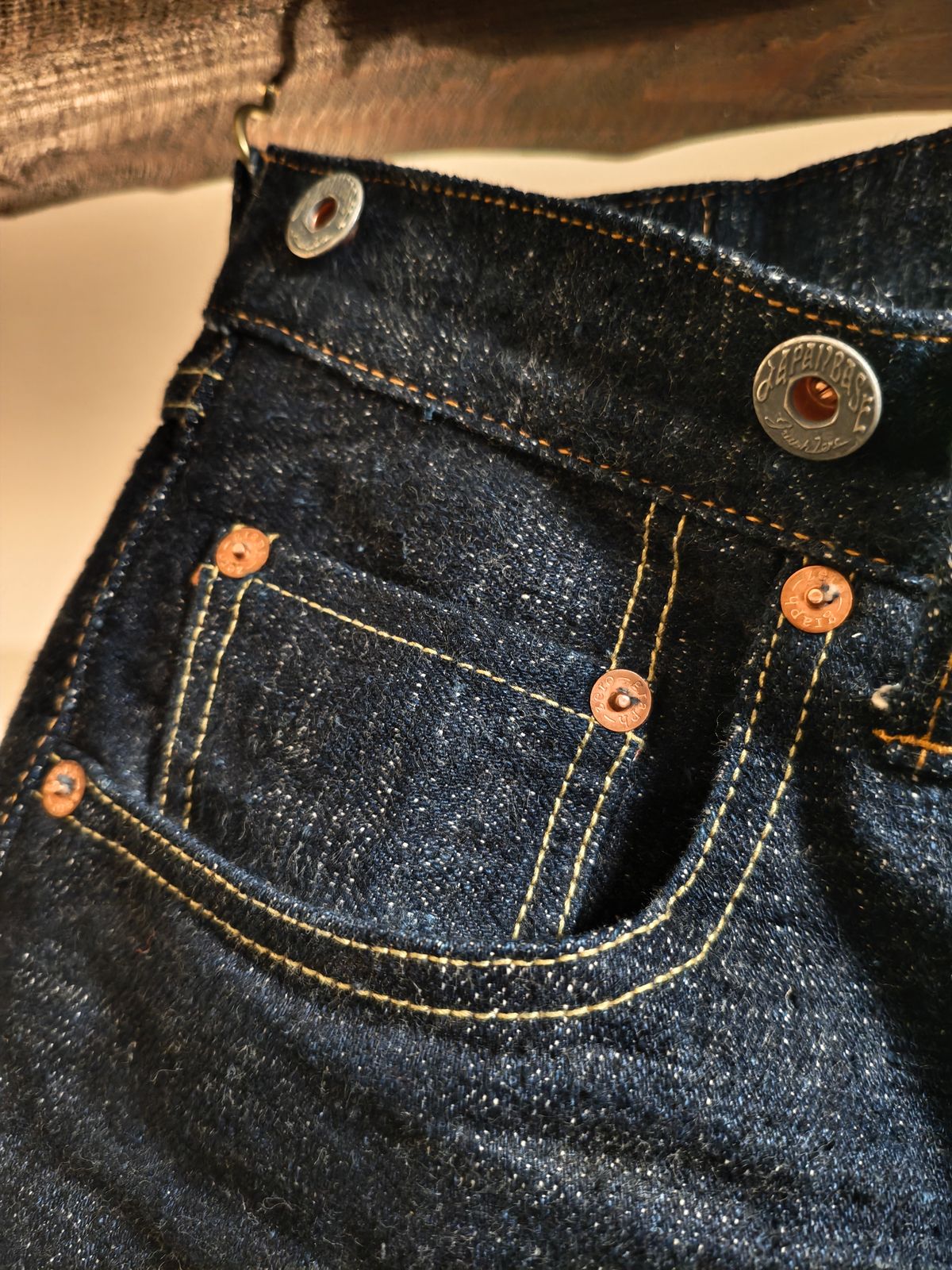 Photo by AdamReynolds on April 20, 2026 of the Graph Zero Heritage Straight Slub Yarn in 15oz Slub Yarn Denim.