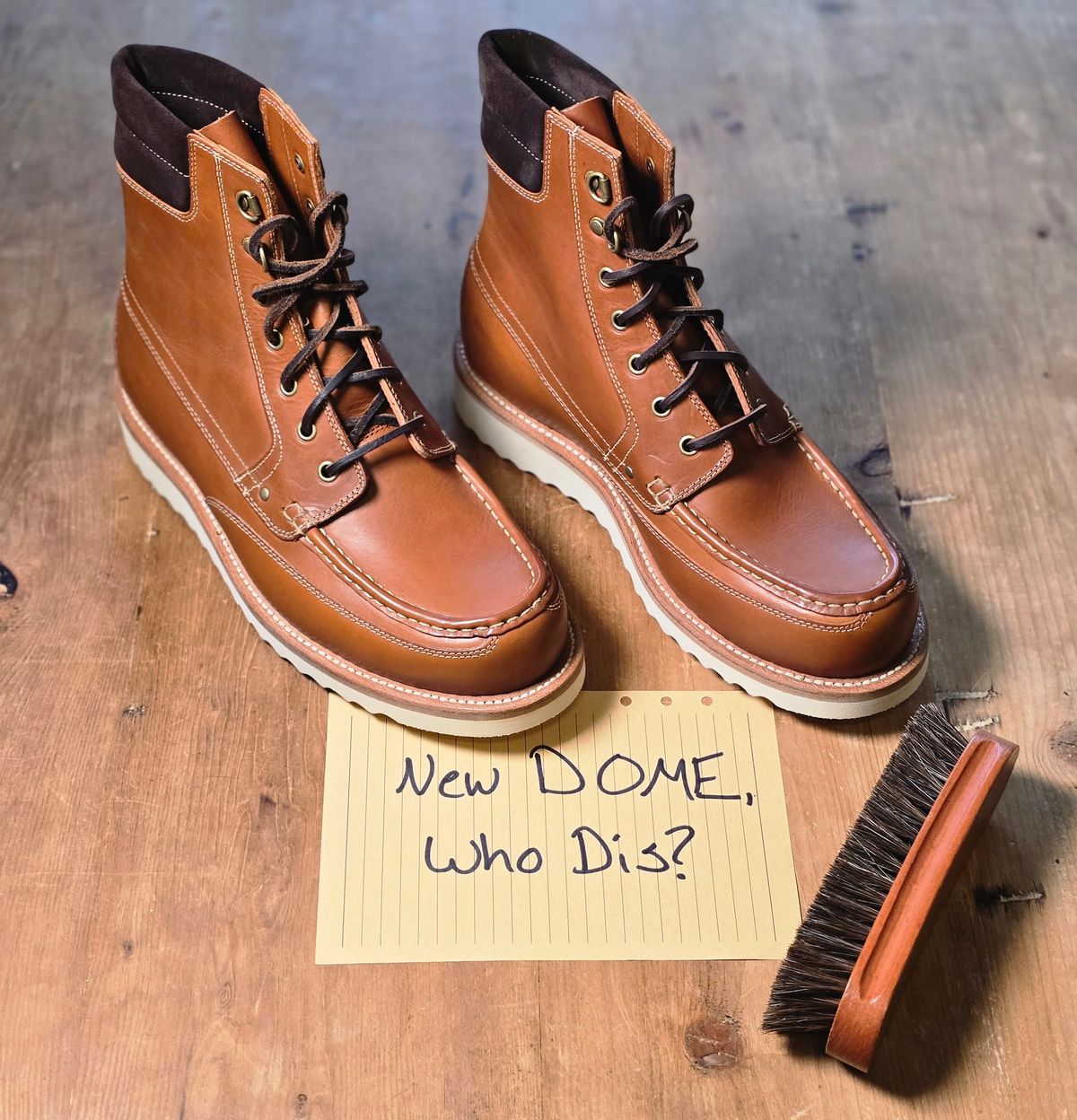 Photo by Indigo_Fade_Journal on October 1, 2025 of the Grant Stone Field Boot in Badalassi Carlo Saddle Tan Minerva.