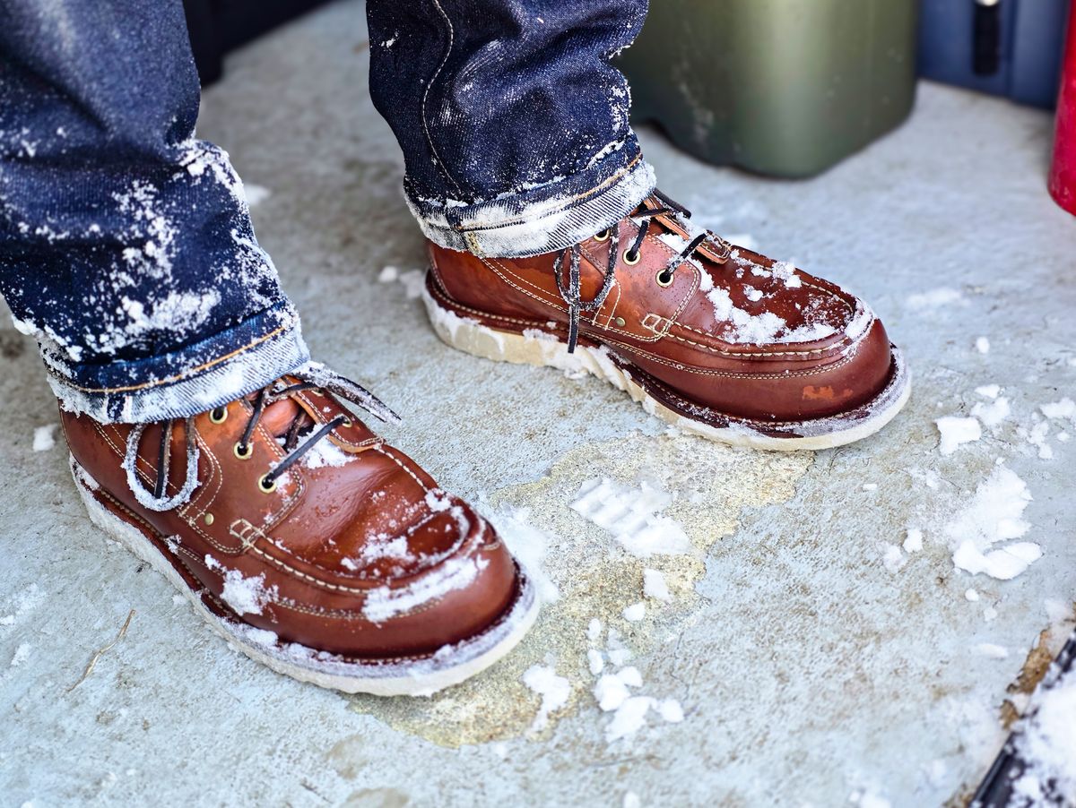 Photo by Indigo_Fade_Journal on February 1, 2026 of the Grant Stone Field Boot in Badalassi Carlo Saddle Tan Minerva.