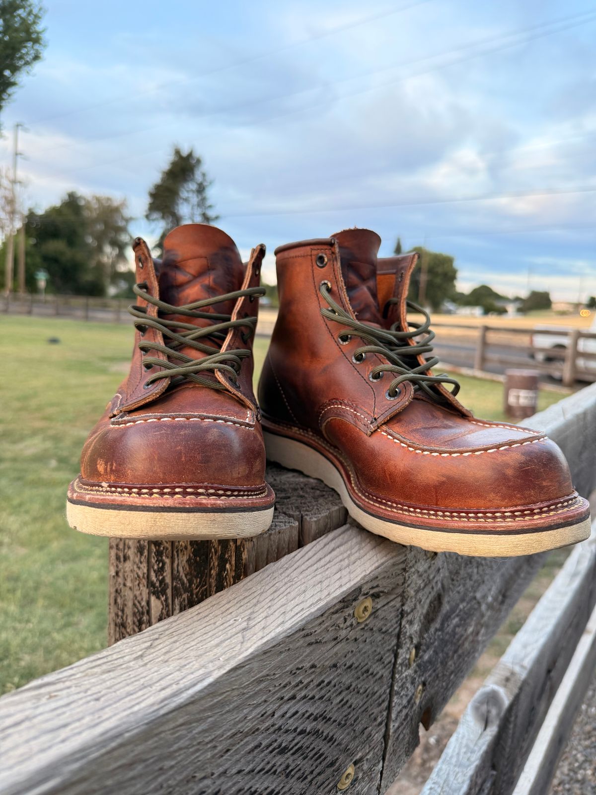 Photo by kswem on August 18, 2025 of the Red Wing 6-Inch Classic Moc in S.B. Foot Copper Rough and Tough.