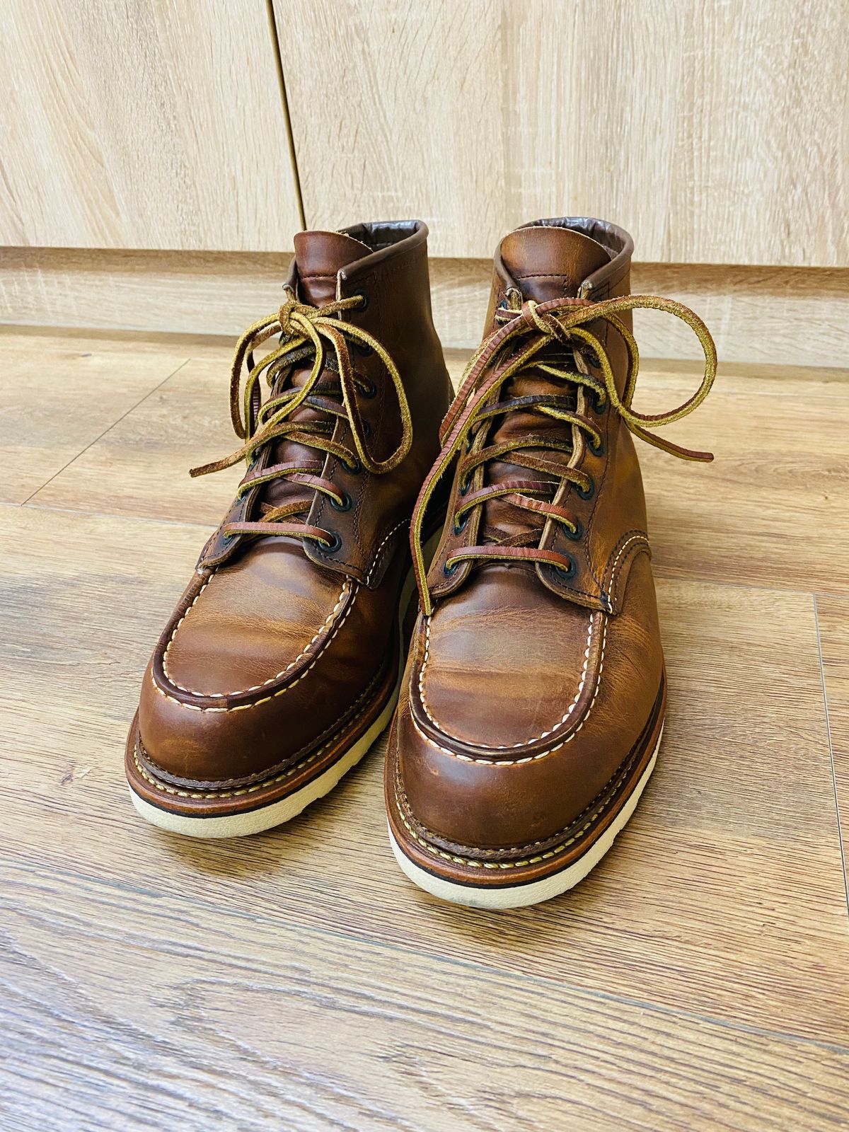 Photo by kevin on August 16, 2025 of the Red Wing 6-Inch Classic Moc in S.B. Foot Copper Rough and Tough.