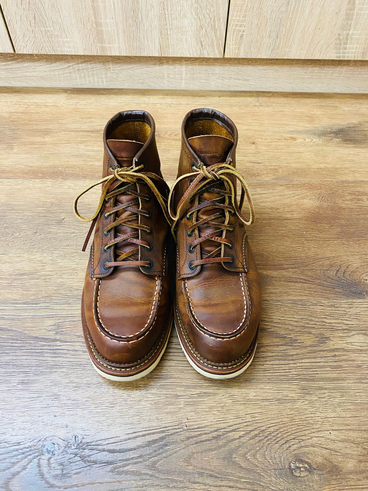 Photo by kevin on August 16, 2025 of the Red Wing 6-Inch Classic Moc in S.B. Foot Copper Rough and Tough.