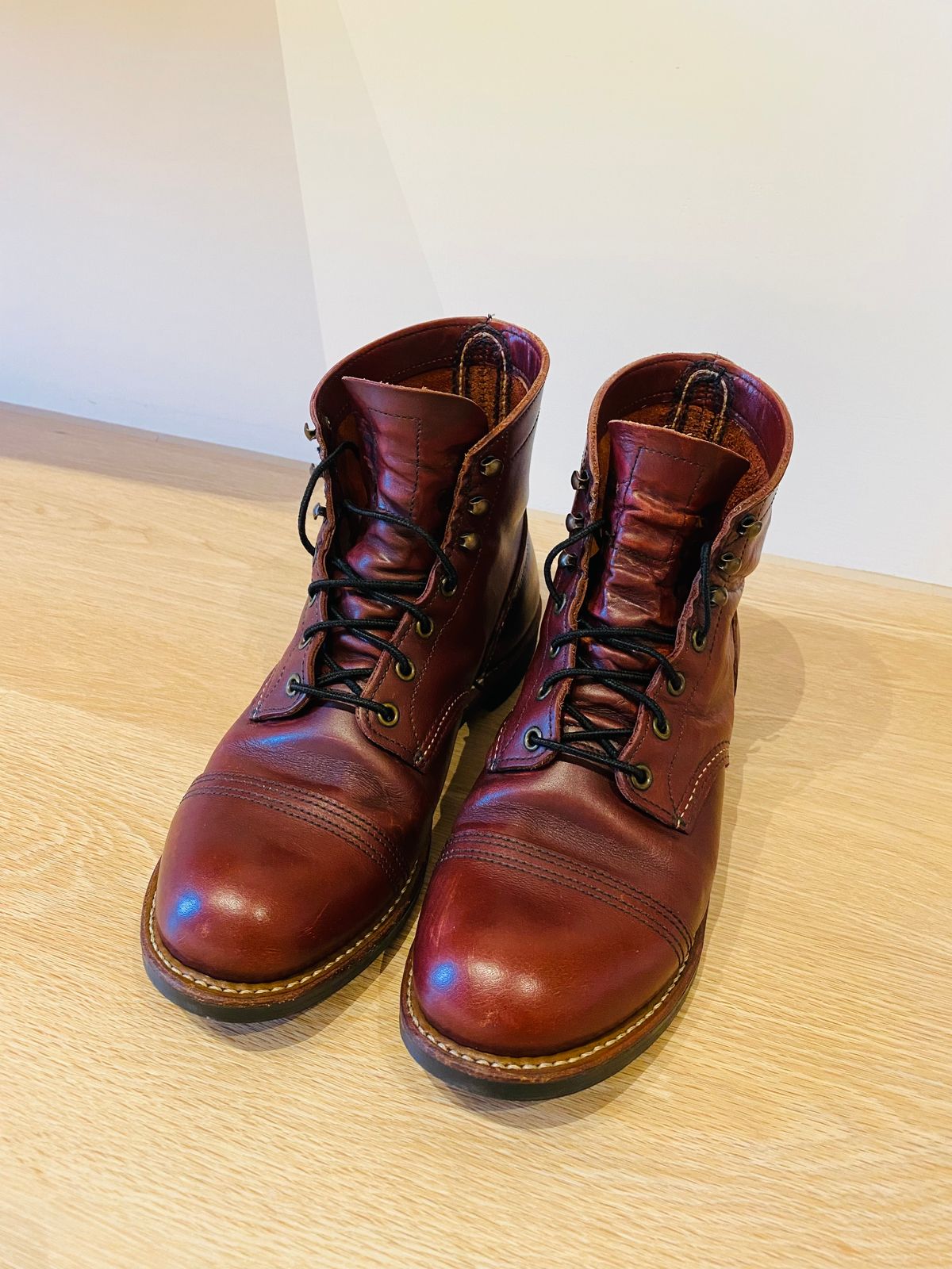 Photo by kevin on August 10, 2024 of the Red Wing Iron Ranger in S.B. Foot Oxblood Mesa.