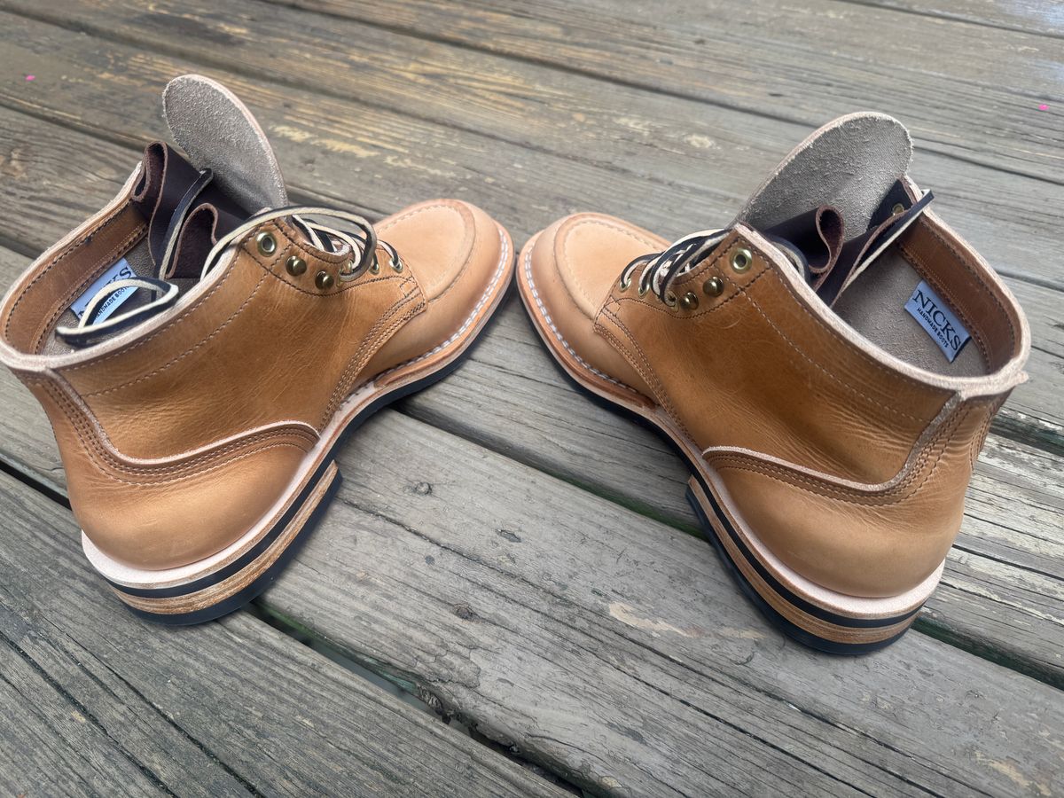 Photo by joecon on September 23, 2025 of the Nicks Custom Model in Horween Light Natural Dublin.
