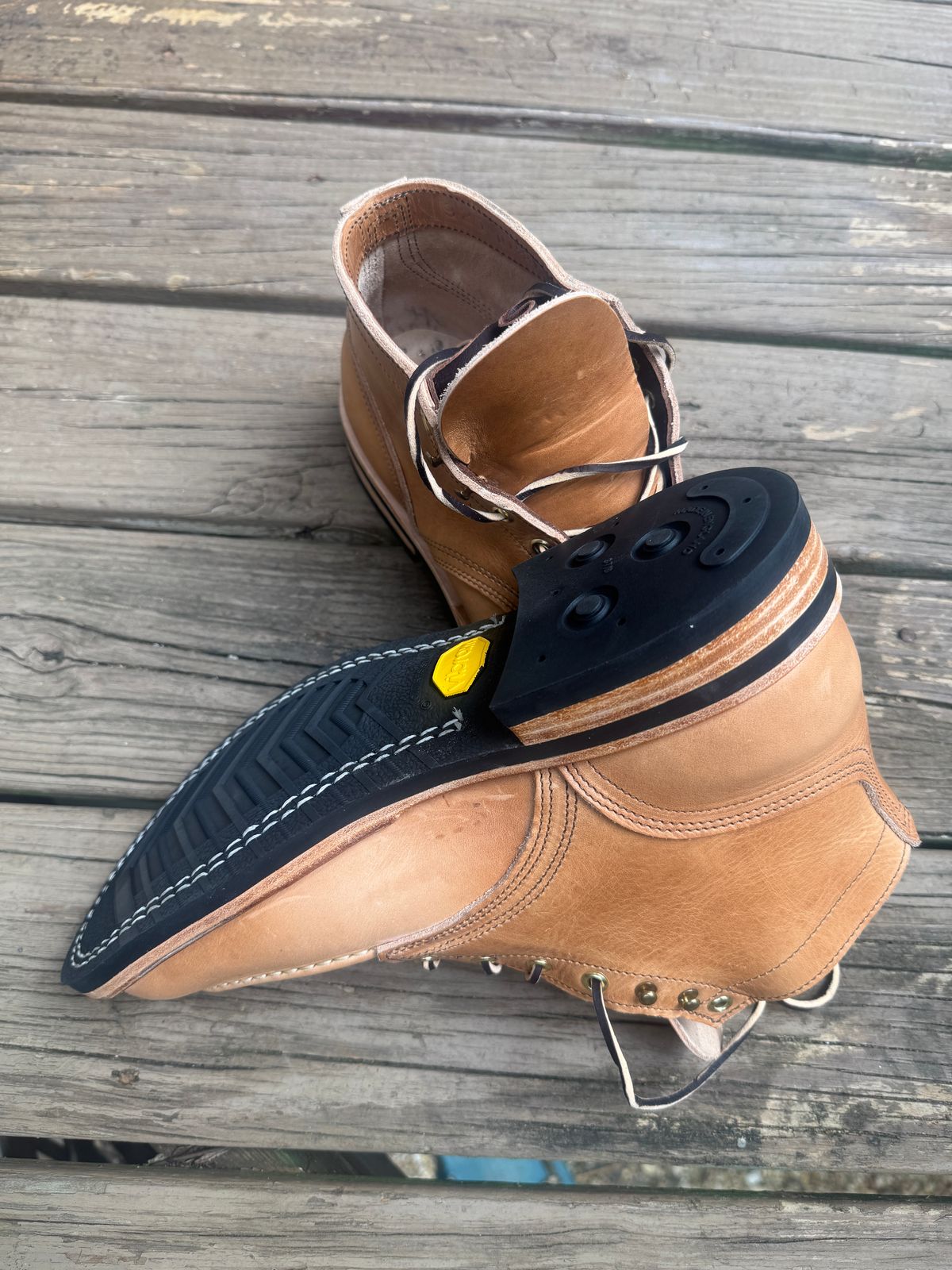 Photo by joecon on September 23, 2025 of the Nicks Custom Model in Horween Light Natural Dublin.