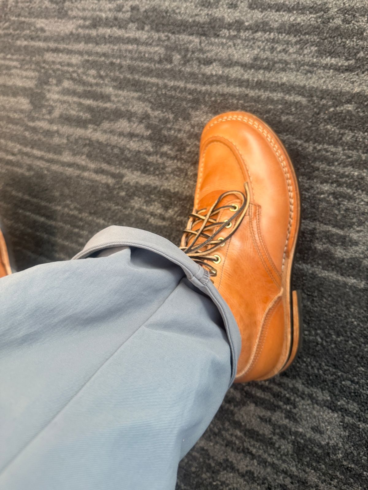 Photo by joecon on October 20, 2025 of the Nicks Custom Model in Horween Light Natural Dublin.