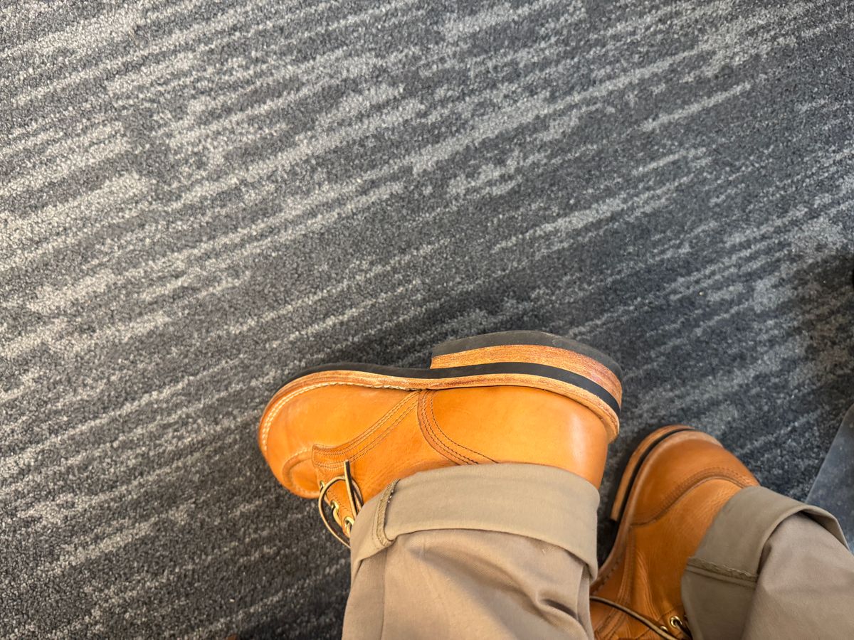 Photo by joecon on November 3, 2025 of the Nicks Custom Model in Horween Light Natural Dublin.