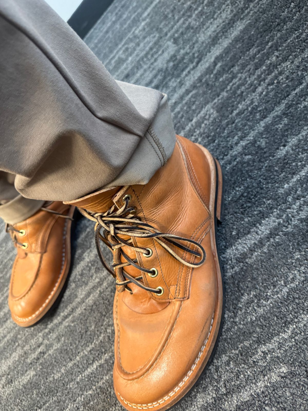 Photo by joecon on November 3, 2025 of the Nicks Custom Model in Horween Light Natural Dublin.