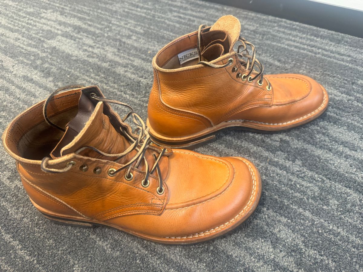Photo by joecon on January 8, 2026 of the Nicks Custom Model in Horween Light Natural Dublin.