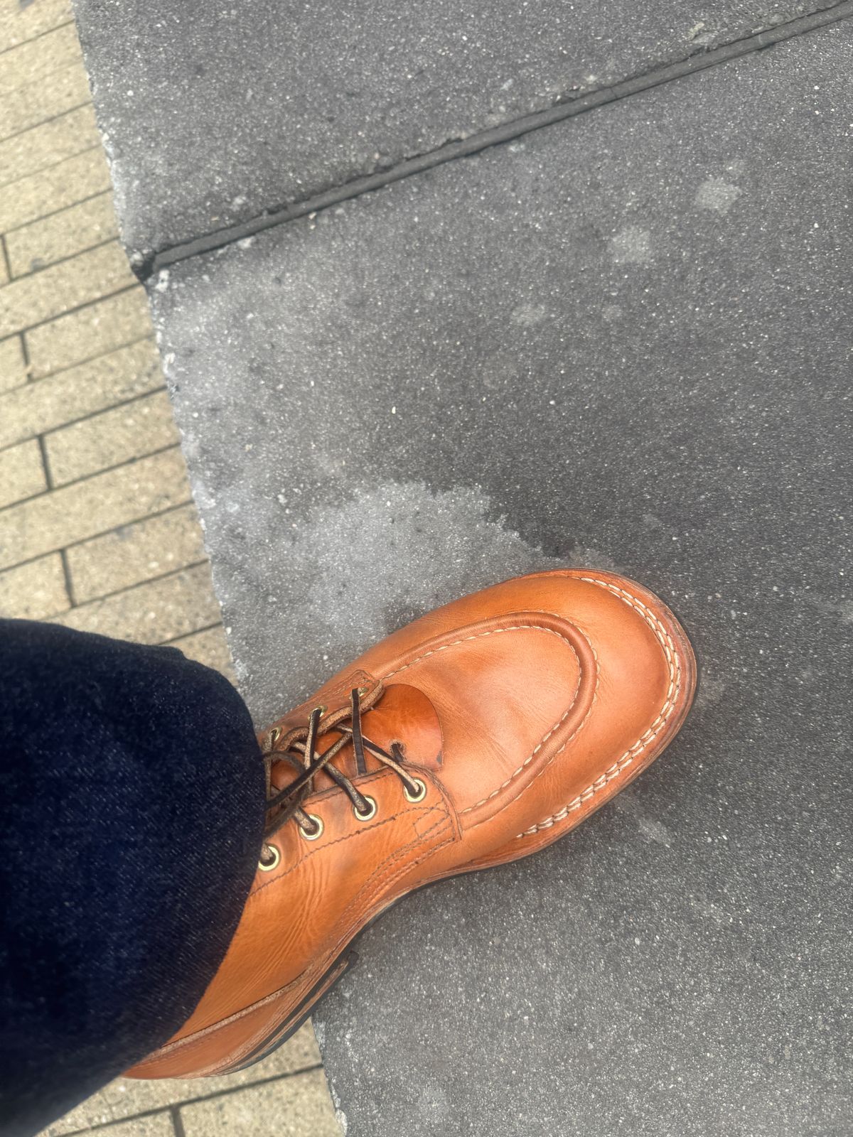 Photo by joecon on February 11, 2026 of the Nicks Custom Model in Horween Light Natural Dublin.