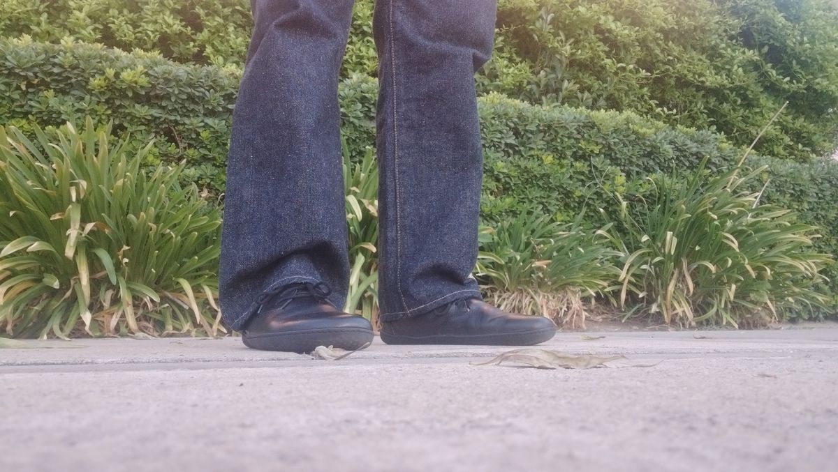 Photo by StuntTriple on August 16, 2025 of the Vivobarefoot RA III in Black Obsidian Leather.