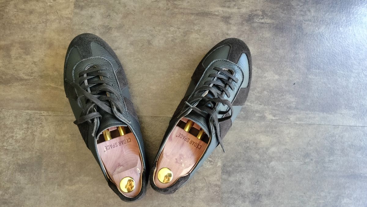 Photo by StuntTriple on July 11, 2025 of the Crown Northampton Adnitt Gat Shoe in Brown Calf Leather & Janus Calf Suede.