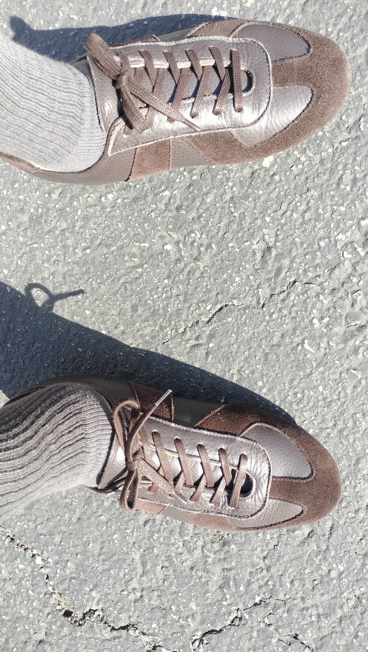 Photo by StuntTriple on August 7, 2025 of the Crown Northampton Adnitt Gat Shoe in Brown Calf Leather & Janus Calf Suede.