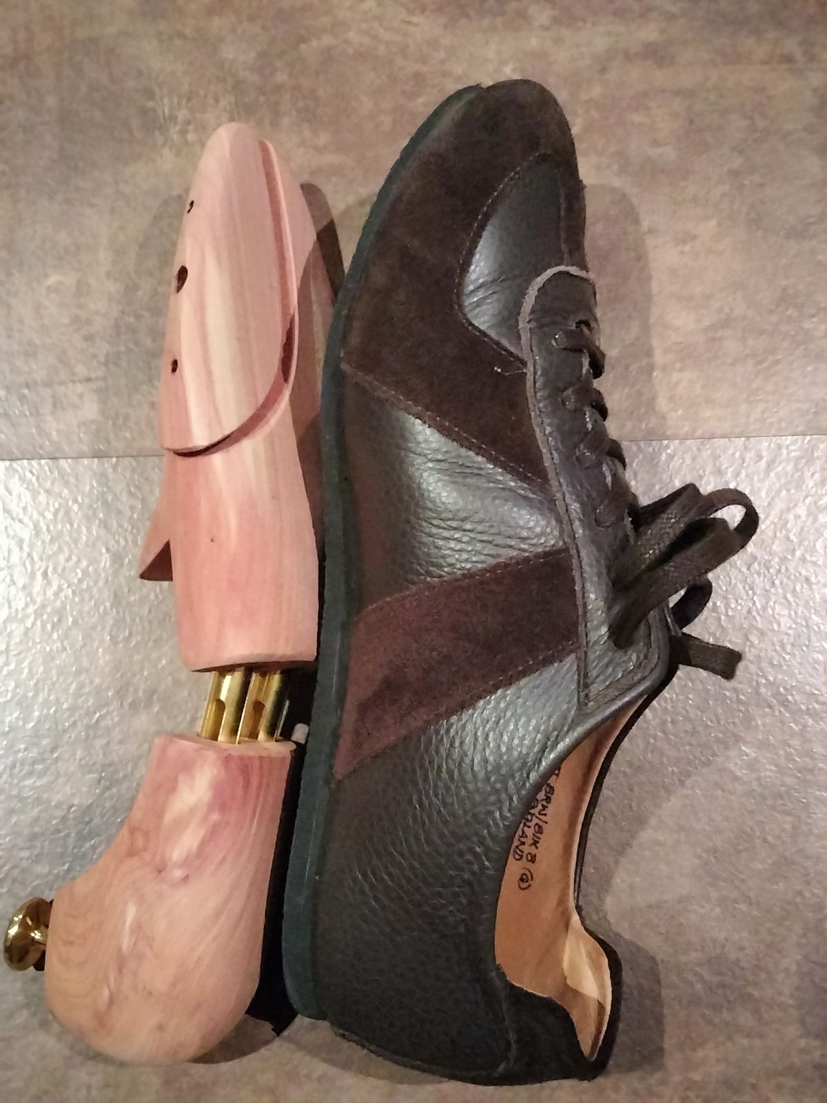 Photo by StuntTriple on September 11, 2025 of the Crown Northampton Adnitt Gat Shoe in Brown Calf Leather & Janus Calf Suede.