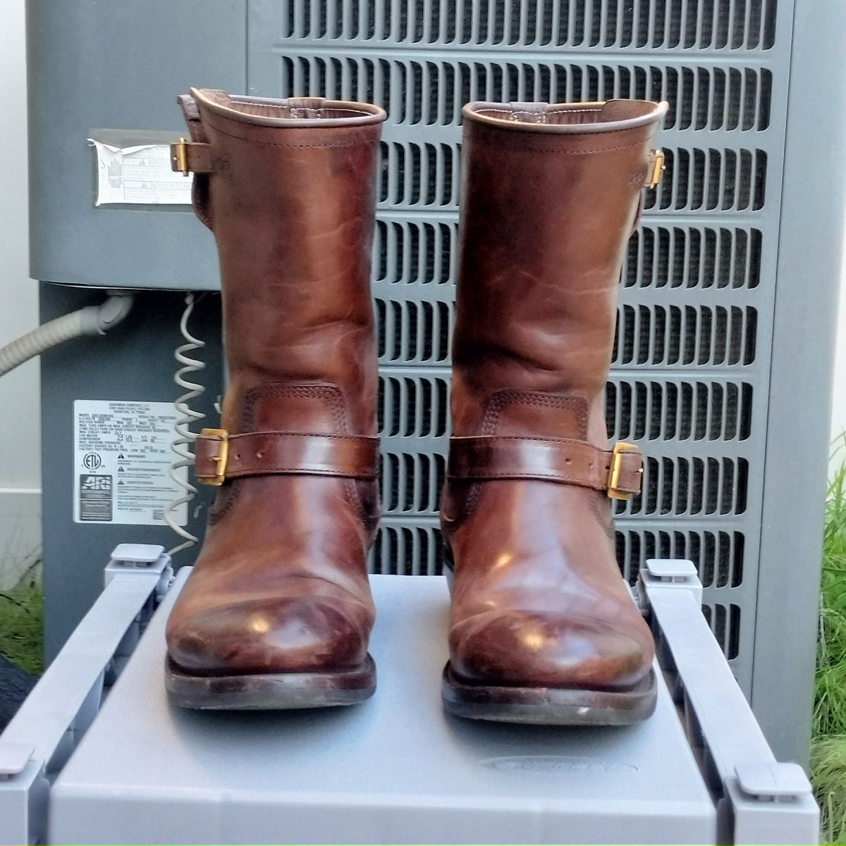 Photo by StuntTriple on December 29, 2025 of the Quan Shoemaker Engineer in Maryam Walnut TPR Horsebutt.