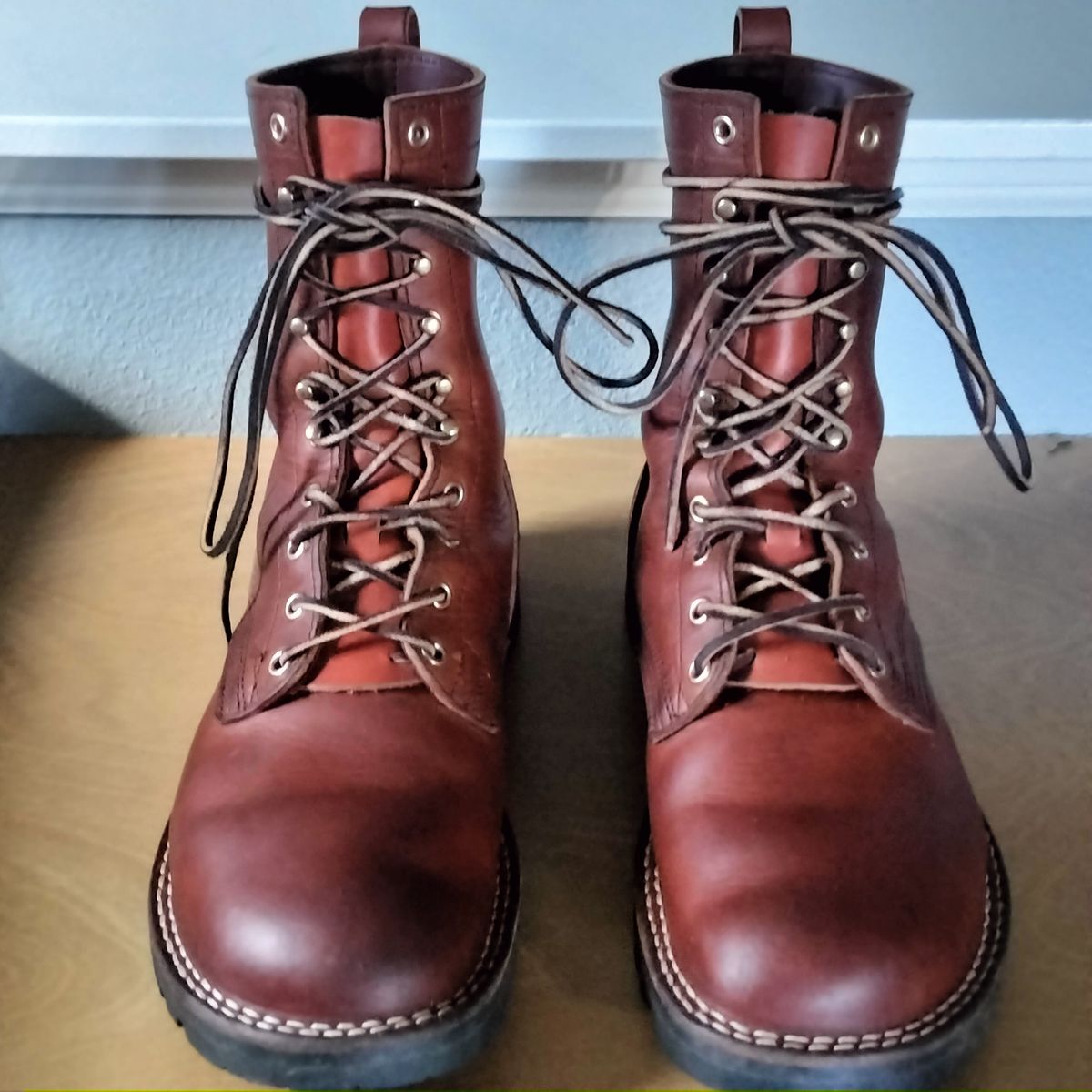 Photo by StuntTriple on May 28, 2026 of the Nicks Strider ZD in Nicks / Horween Honey Spokane.