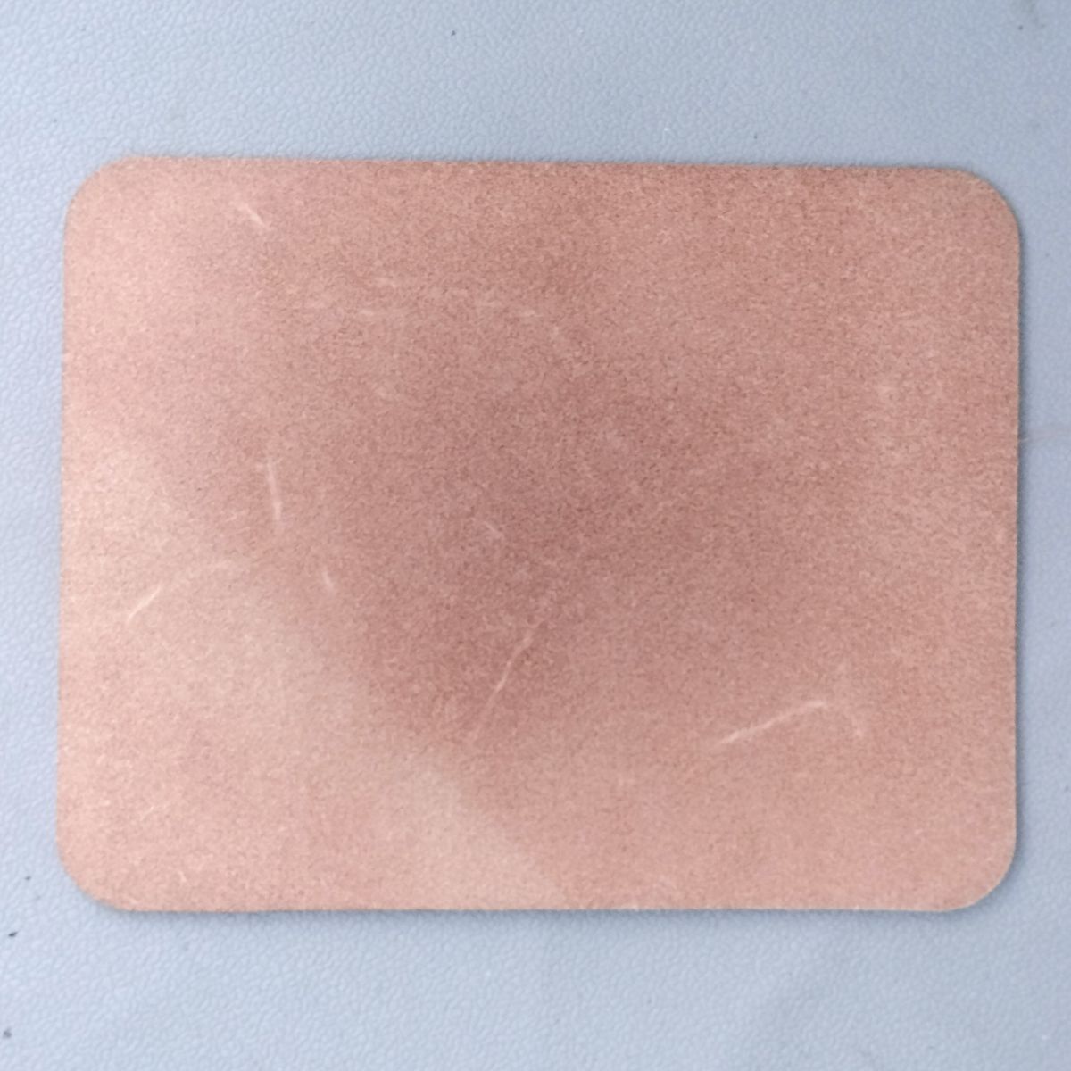 Photo by StuntTriple on December 2, 2025 of the Rose Anvil Mouse Pad in Wickett & Craig "Tan" 9oz Harness Leather.