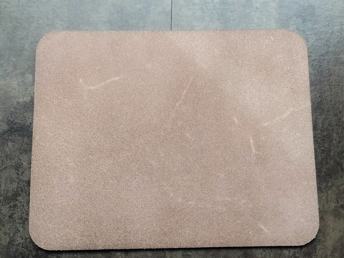 Photo by StuntTriple on January 2, 2026 of the Rose Anvil Mouse Pad in Wickett & Craig "Tan" 9oz Harness Leather.